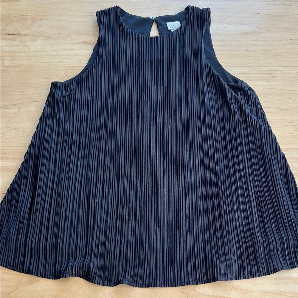 a new day Black Textured Sleeveless Blouse